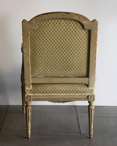 Henri Jacob SET OF FOUR LATE 18TH CENTURY LOUIS XVI FAUTEUILS BY HENRI JACOB