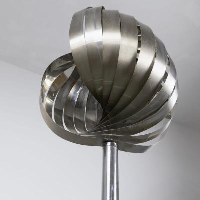 Henri Mathieu Space Age Metal Floor Lamp by Henri Mathieu France 1970s