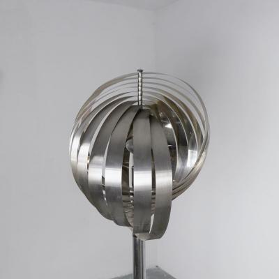 Henri Mathieu Space Age Metal Floor Lamp by Henri Mathieu France 1970s