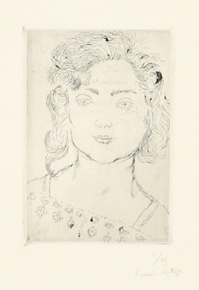 Henri Matisse Fillette blouse fleurie 1920