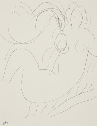Henri Matisse HENRI MATISSE 1869 1954 L da et le cygne Pencil on paper Circa 1945 