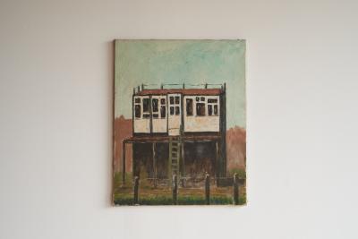 Henri Rik van Kogelenberg Henri Rik van Kogelenberg Flemish Dovecote Oil on Canvas Belgium 1960s