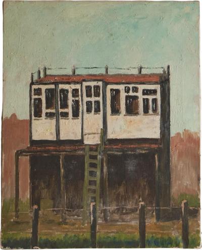 Henri Rik van Kogelenberg Henri Rik van Kogelenberg Flemish Dovecote Oil on Canvas Belgium 1960s