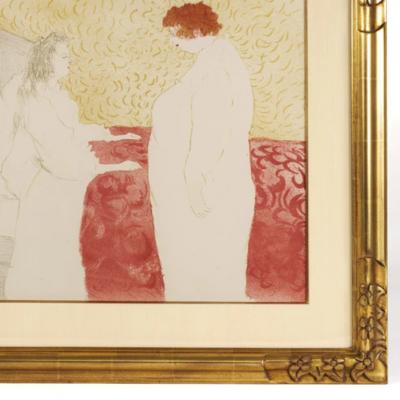 Henri de Toulouse Lautrec Henri de Toulouse Lautrec Woman in Bed Profile Lithograph
