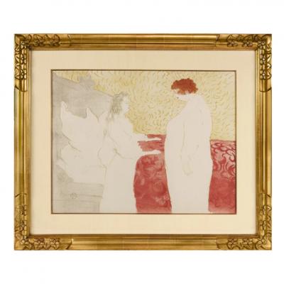 Henri de Toulouse Lautrec Henri de Toulouse Lautrec Woman in Bed Profile Lithograph