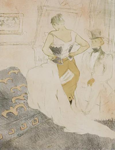 Henri de Toulouse Lautrec Henri de Toulouse Lautrec Woman in a corset Lithograph