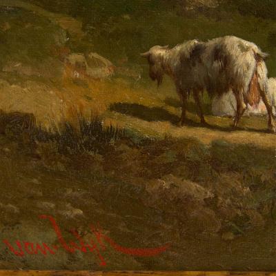 Henri van Wijk Set of four Orientalist landscape paintings by van Wijk