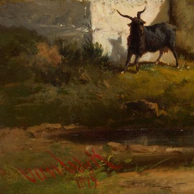 Henri van Wijk Set of four Orientalist landscape paintings by van Wijk