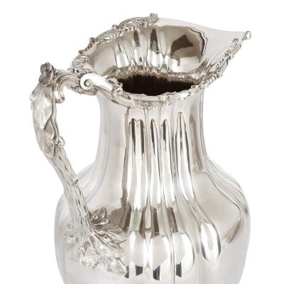Henrik August Lang Early Russian silver ewer and basin set by Lang
