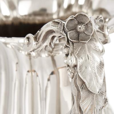 Henrik August Lang Early Russian silver ewer and basin set by Lang