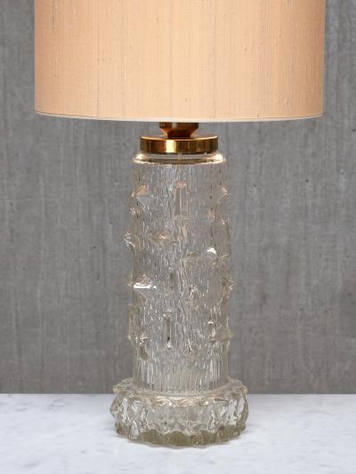 Henrik Blomqvist Henrik Blomqvist Table Lamp in Glass and Silk Stilarmatur Tran s Sweden 1960s