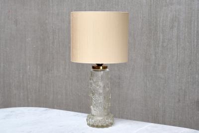 Henrik Blomqvist Henrik Blomqvist Table Lamp in Glass and Silk Stilarmatur Tran s Sweden 1960s