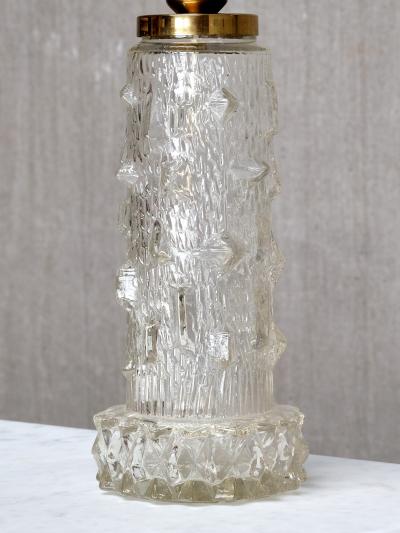 Henrik Blomqvist Henrik Blomqvist Table Lamp in Glass and Silk Stilarmatur Tran s Sweden 1960s