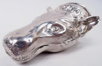 Henry Chawner Henry Chawner English Georgian Sterling Silver Fox Stirrup Cup 1788