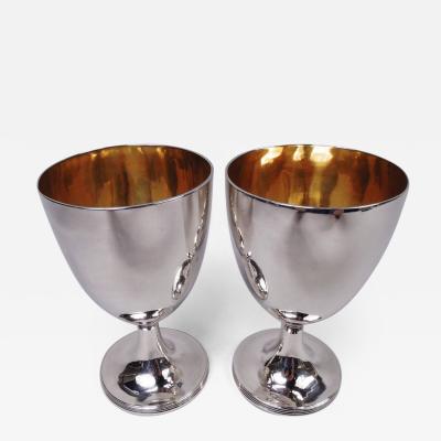 Henry Chawner Pair of Henry Chawner English Georgian Neoclassical Goblets 1790