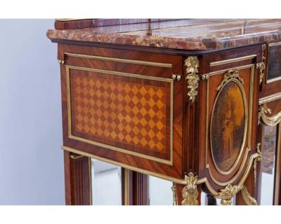 Henry Dasson A French Ormolu Mounted Kingwood and Vernis Martin Console Table Circa 1880