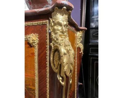 Henry Dasson An Exceptional French Ormolu and Vernis Martin Kingwood Commode Dasson