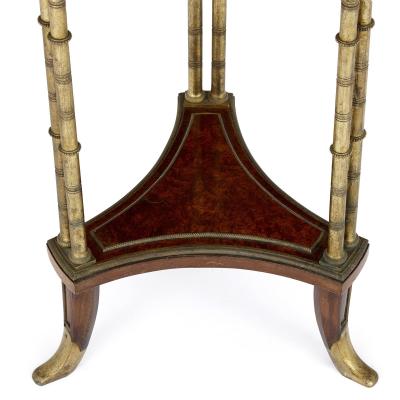 Henry Dasson Gilt bronze mounted mahogany round table by Henry Dasson