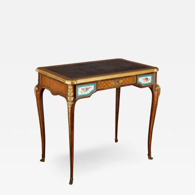 Henry Dasson Very fine ormolu porcelain and marquetry writing desk by Henry Dasson