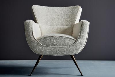 Henry Glass Elegant Lounge Chair by Henry Glass for J L Chase Co newly Upholstered