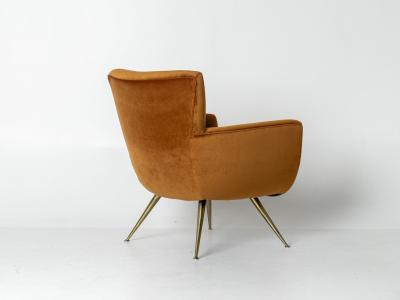 Henry Glass Henry Glass Forecast Lounge Chair in Bronze Velvet