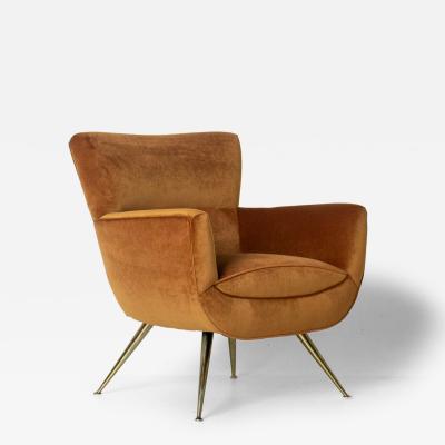 Henry Glass Henry Glass Forecast Lounge Chair in Bronze Velvet