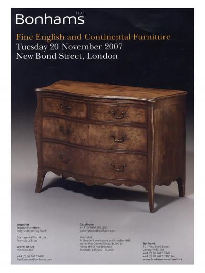 Henry Hill Of Marlborough George III Serpentine Mahogany Commode
