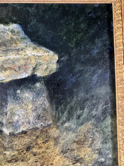 Henry Koehler THE OLD STONE BENCH PAINTING BY HENRY KOEHLER