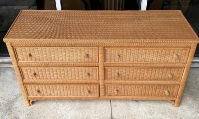 Henry Link Coastal Henry Link Woven Wicker 6 Drawer Dresser for Lexington Furniture