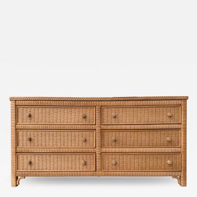 Henry Link Coastal Henry Link Woven Wicker 6 Drawer Dresser for Lexington Furniture
