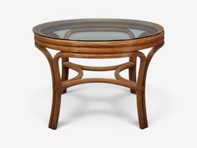 Henry Link Dining Table and Four Chairs Bamboo Fabric Philippines 1980s