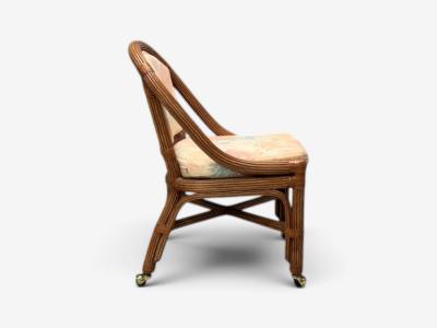 Henry Link Dining Table and Four Chairs Bamboo Fabric Philippines 1980s