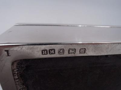 Henry Matthews Antique English Art Deco Sterling Silver Box 1927