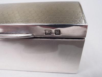 Henry Matthews Antique English Art Deco Sterling Silver Box 1927