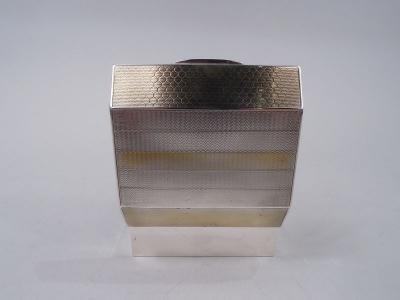 Henry Matthews Antique English Art Deco Sterling Silver Box 1927