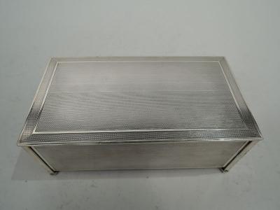 Henry Matthews English Art Deco Sterling Silver Box 1930