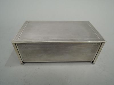 Henry Matthews English Art Deco Sterling Silver Box 1930