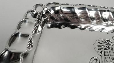 Henry Matthews English Edwardian Georgian Tray with Reynolds Angel s Heads 1903