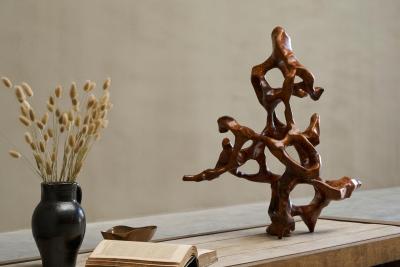 Henry Moore Large Organic Sculpture in Burl Wood Mid 20th Century