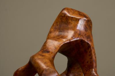 Henry Moore Large Organic Sculpture in Burl Wood Mid 20th Century