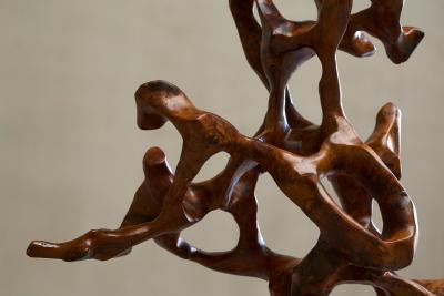 Henry Moore Large Organic Sculpture in Burl Wood Mid 20th Century
