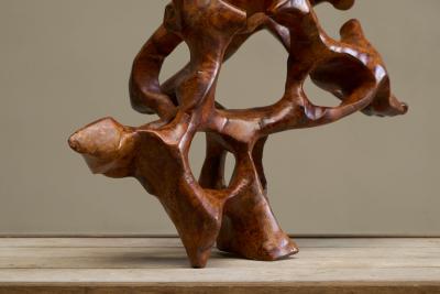 Henry Moore Large Organic Sculpture in Burl Wood Mid 20th Century