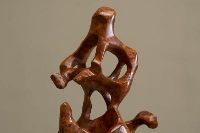 Henry Moore Large Organic Sculpture in Burl Wood Mid 20th Century