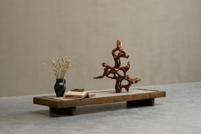 Henry Moore Large Organic Sculpture in Burl Wood Mid 20th Century
