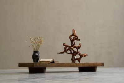 Henry Moore Large Organic Sculpture in Burl Wood Mid 20th Century
