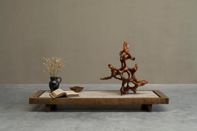 Henry Moore Large Organic Sculpture in Burl Wood Mid 20th Century