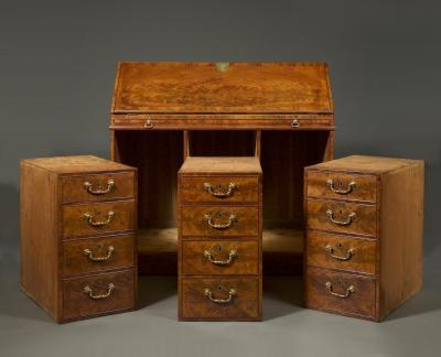 Henry Newdick s Private Desk Late George II highly figured mahogany bureau