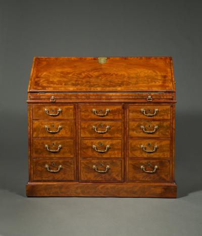 Henry Newdick s Private Desk Late George II highly figured mahogany bureau