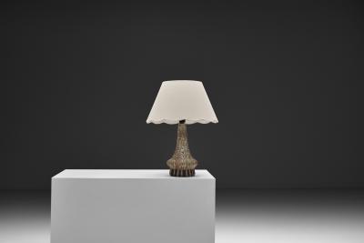 Henry Nielsen Stoneware Table Lamp by Henry Else Nielsen Denmark 2nd Half of the 20th C
