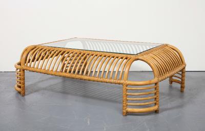 Henry Olko Bamboo Rib Coffee Table by Henry Olko for Willow and Reed United States